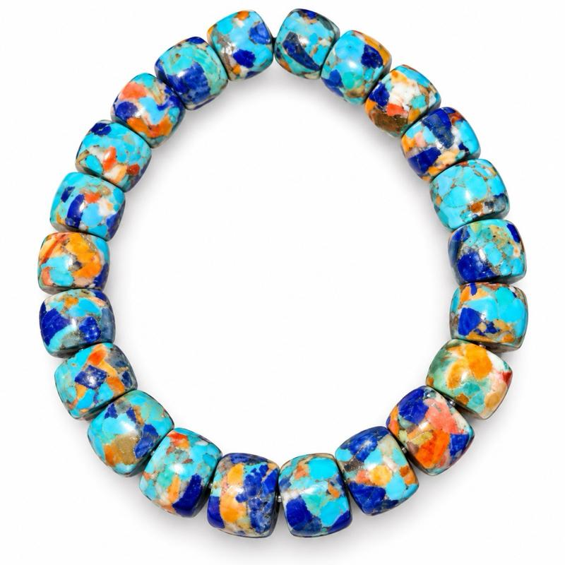 Spiny Oyster Turquoise Stretchy Beaded Bracelet