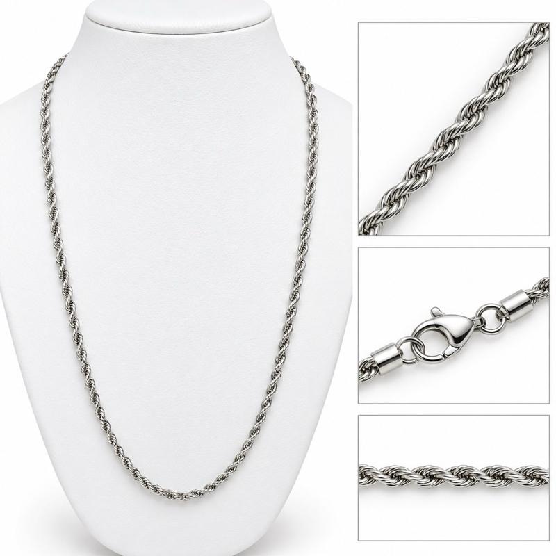 18β Stainless Steel Non Tarnishing Sweatproof and Waterproof Rope Chain