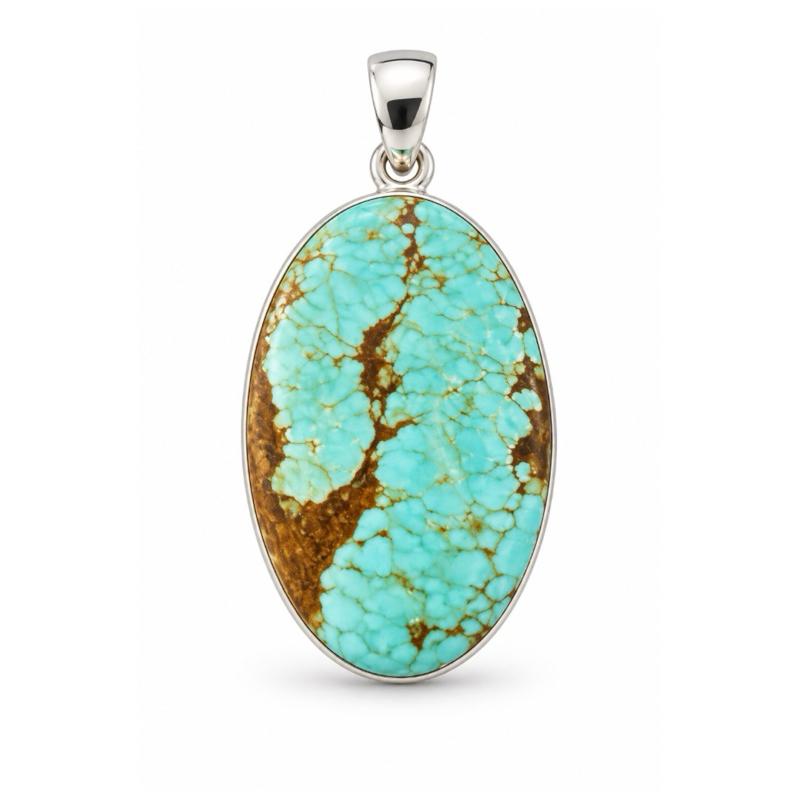 1.68β X 0.85β Mine Number #8 .925 sterling silver pendant 8