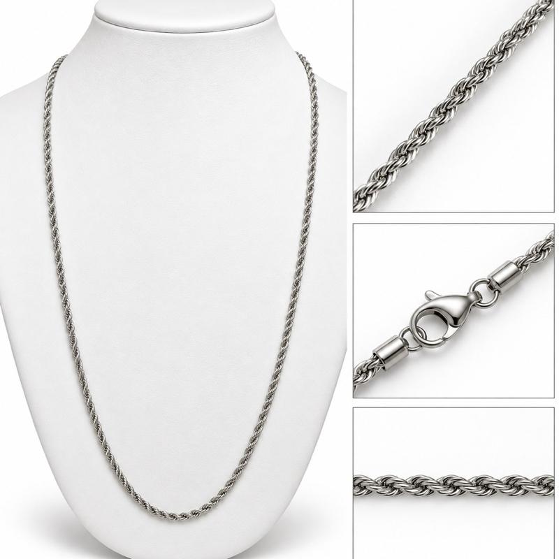21β Rope Stainless Steel Non Tarnishing Sweatproof and Waterproof Chain