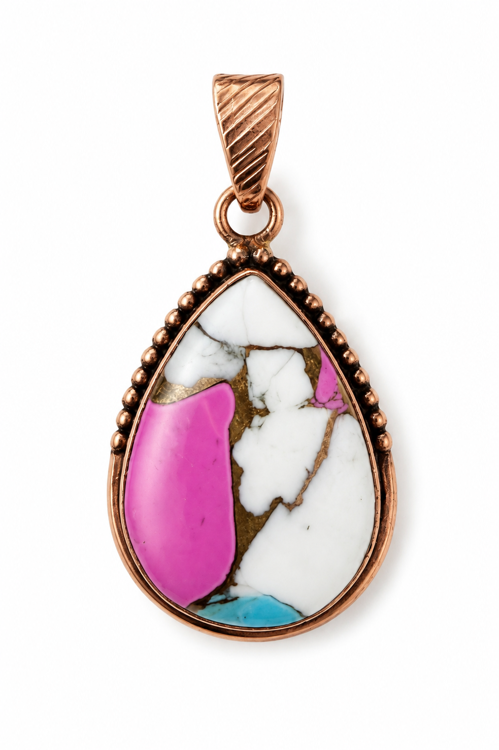 Cotton Candy Kingman Turquoise Pure Copper