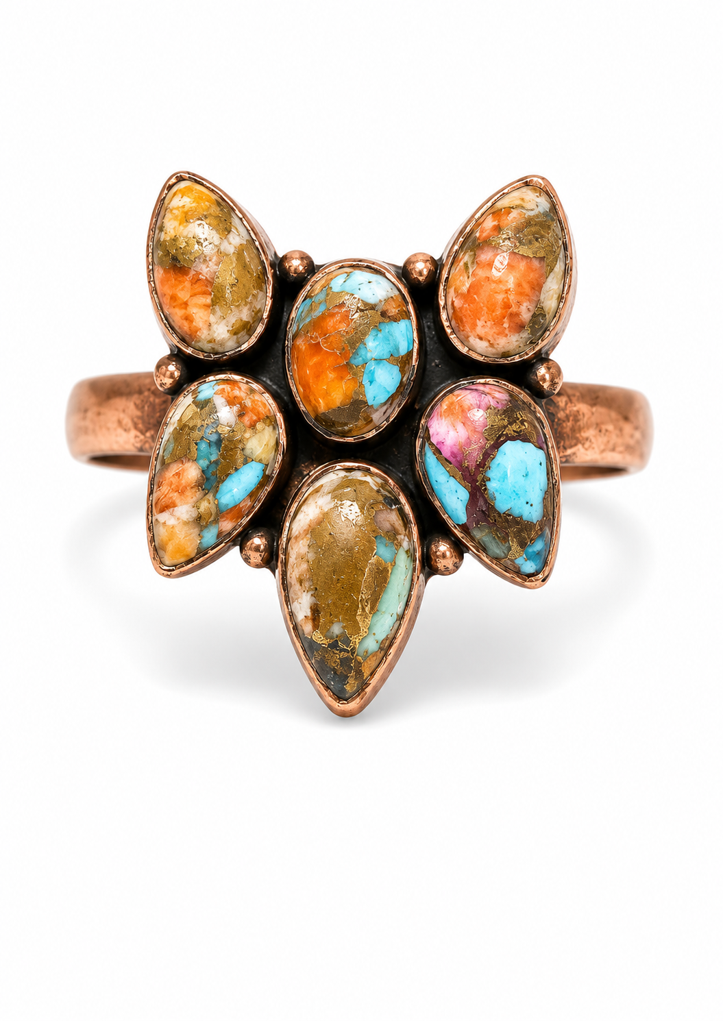 Spiny Oyster Adjustable Pure Copper Ring