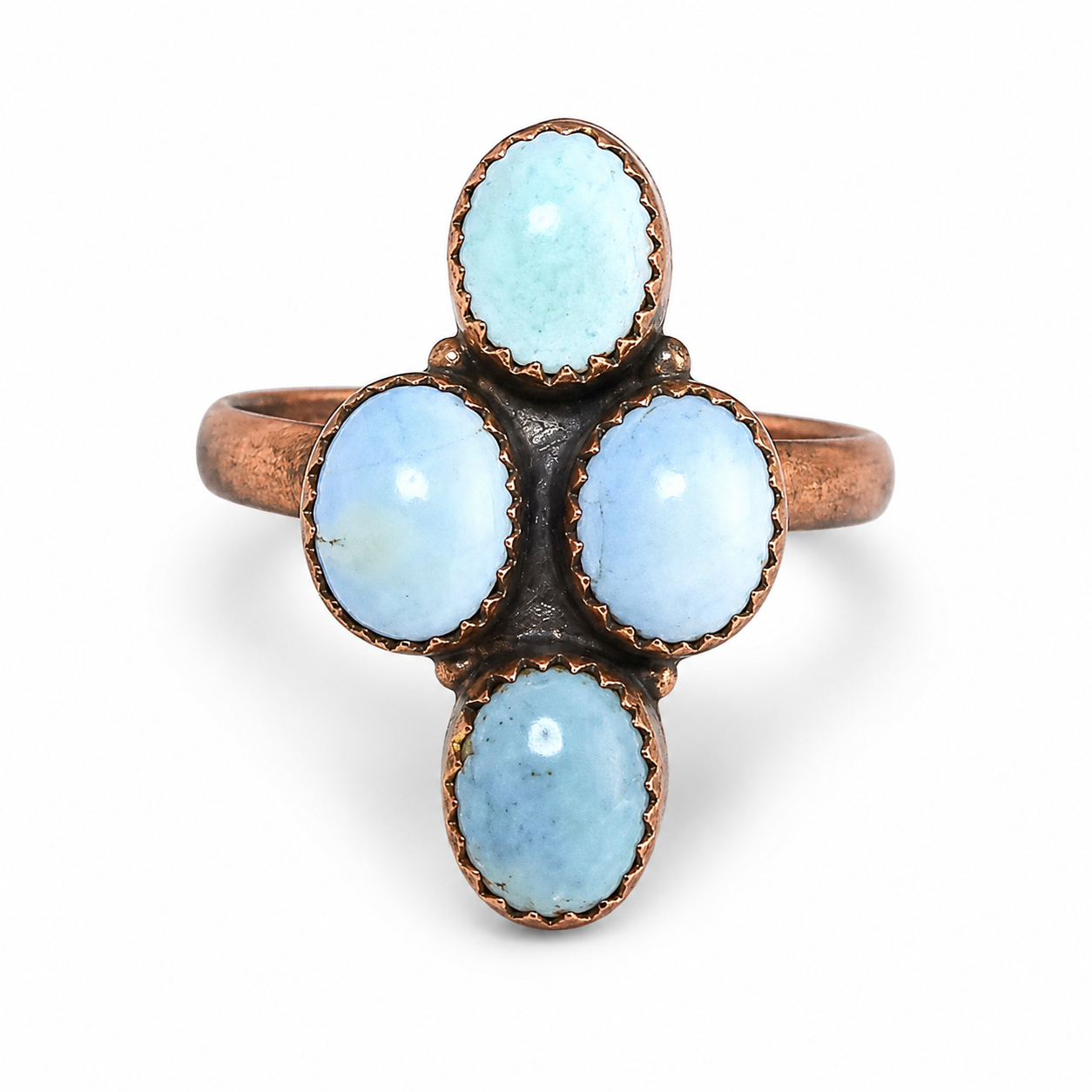 Golden Hills Premium Turquoise Pure Copper Adjustable Ring
