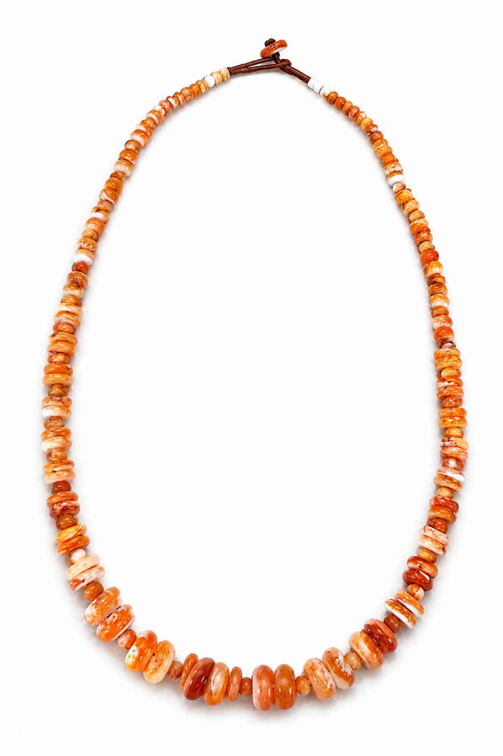 20” Spiny Oyster Graduated Necklace