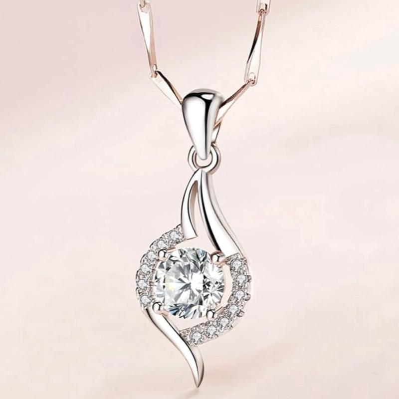 2 Carat 925 Solid Sterling Silver Moissanite Pendant