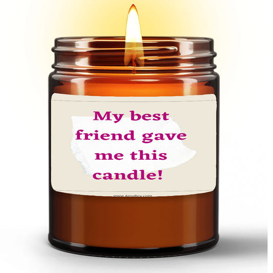 Natural Wax Candle in Amber Jar (9oz)