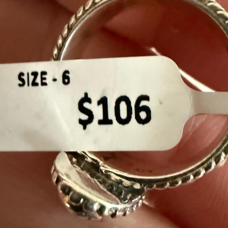 Size 6 Kingman Turquoise .925 Sterling Silver Ring