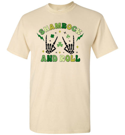 Shamrock and Roll St Patrick's Day Irish Tee Shirt Top T-Shirt