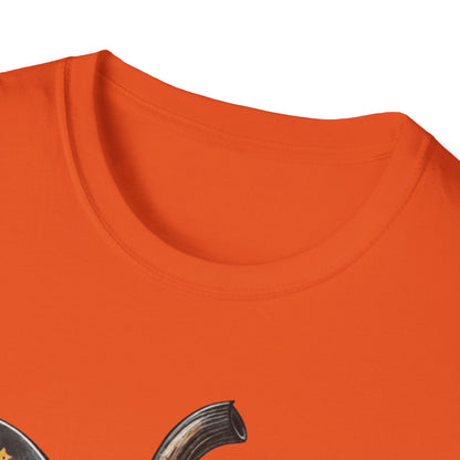 Festive Pumpkin Unisex Softstyle T-Shirt, Fall Fashion Tee, Halloween Shirt, Casual Autumn Wear, Seasonal Gift