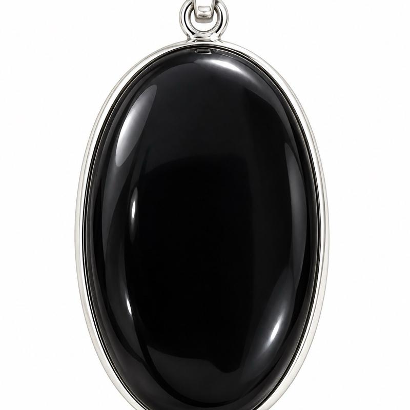Black Onyx .925 Sterling Silver Pendant