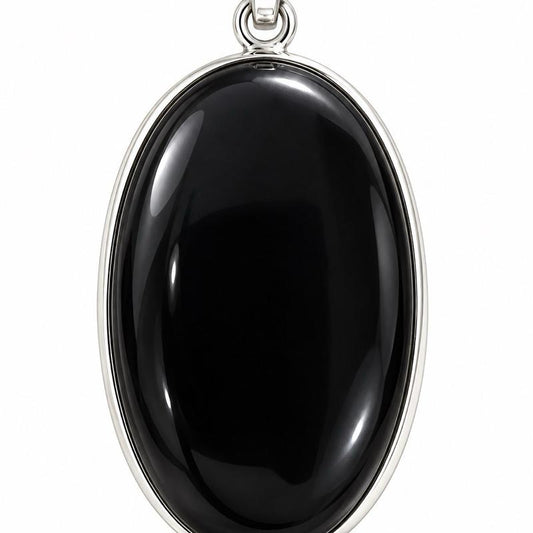 Black Onyx .925 Sterling Silver Pendant