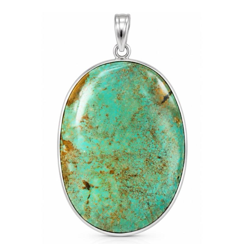 Natural Turquoise .925 Sterling Silver Pendant