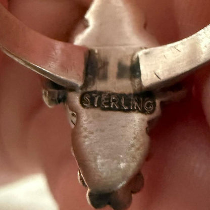 Size 6 White Water Turquoise .925 Sterling Silver Ring