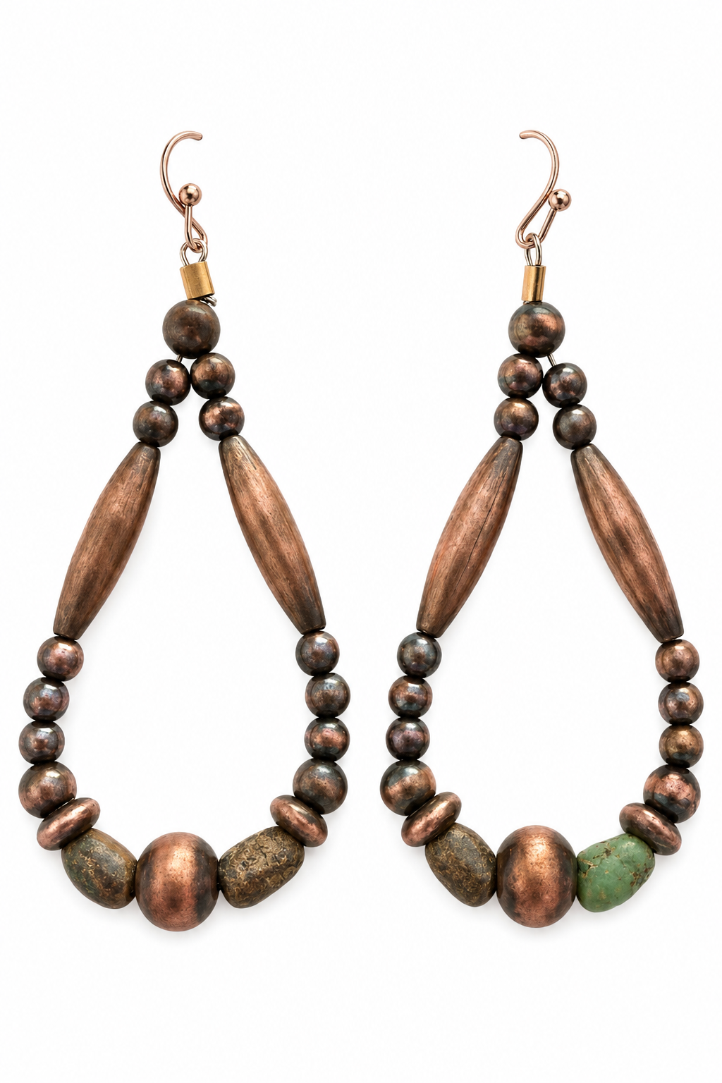 Copper & Natural Stone Earrings