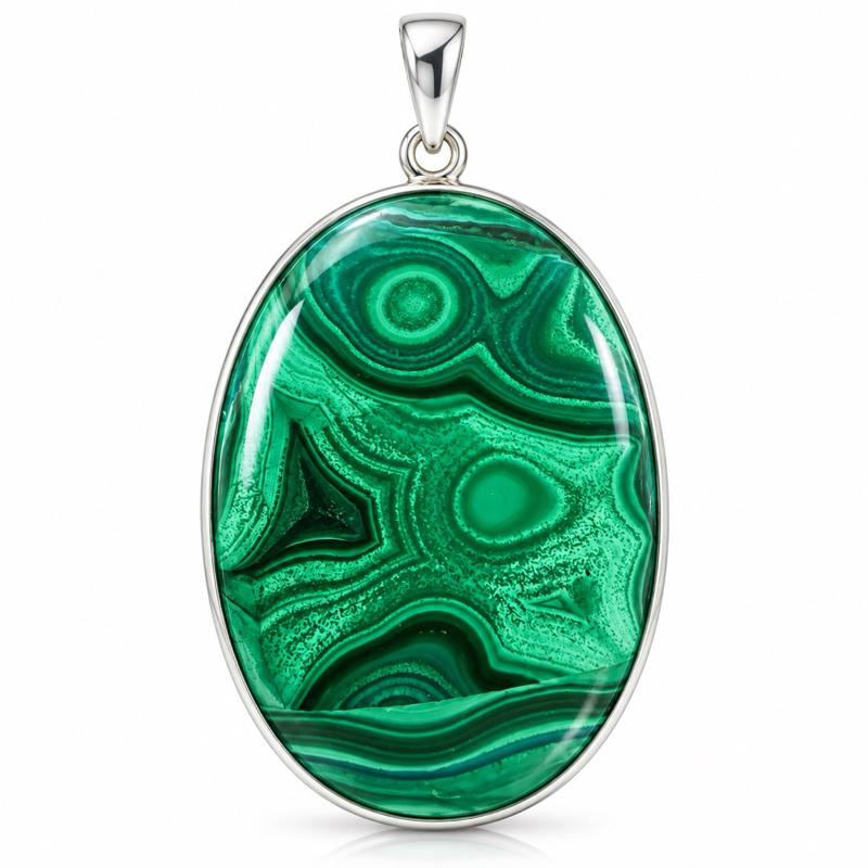 Malachite .925 Sterling Solver Pendant