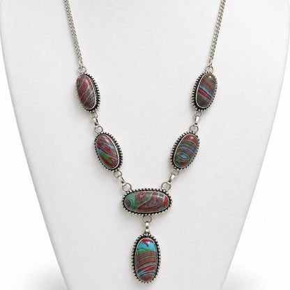 Sterling Overlay / Plated Natural Stone Necklaces