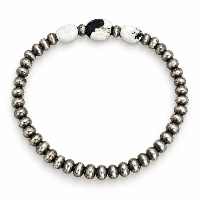 White Buffalo 3 mm Desert Pearl Southwestern Necklace