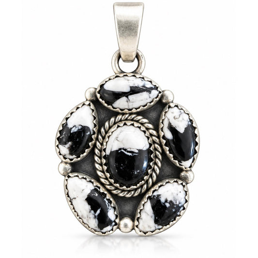 White Buffalo pendant .925 Sterling Silver Measures 1.58” x 0.93”