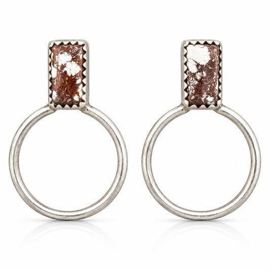Wild Horse Jasper .925 Sterling Silver Earrings with Matte Finish