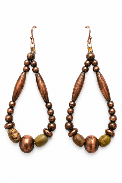 Copper & Natural Stone Earrings