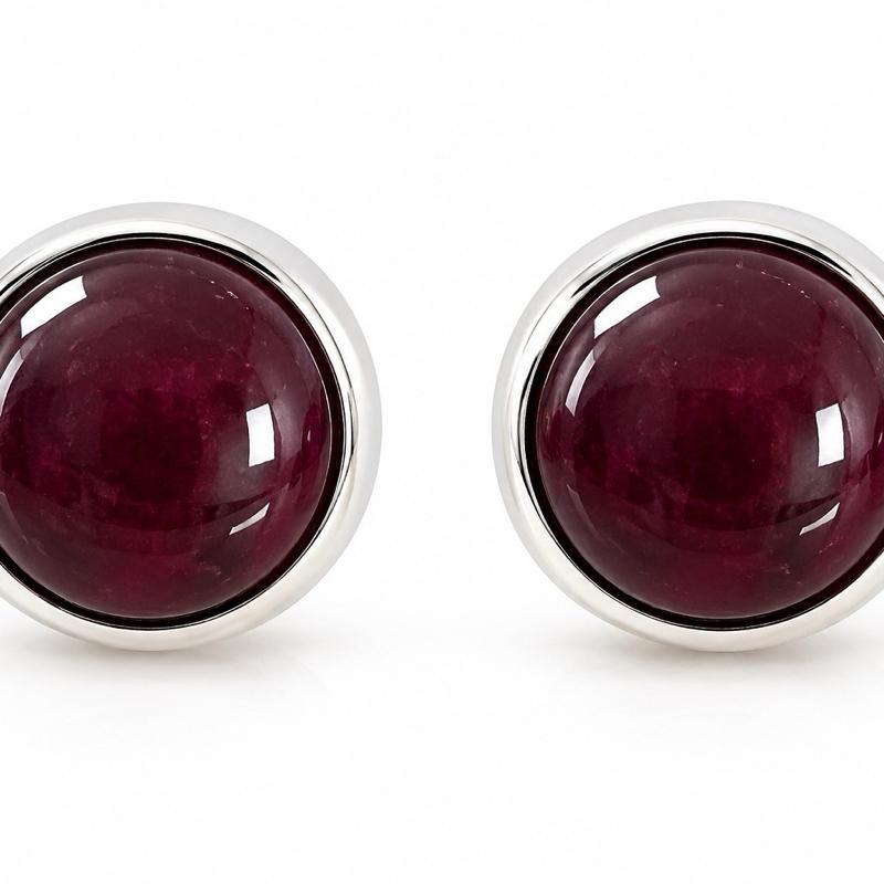 8.7 mm Purple Spiny Stud .925 Sterling Silver Earrings