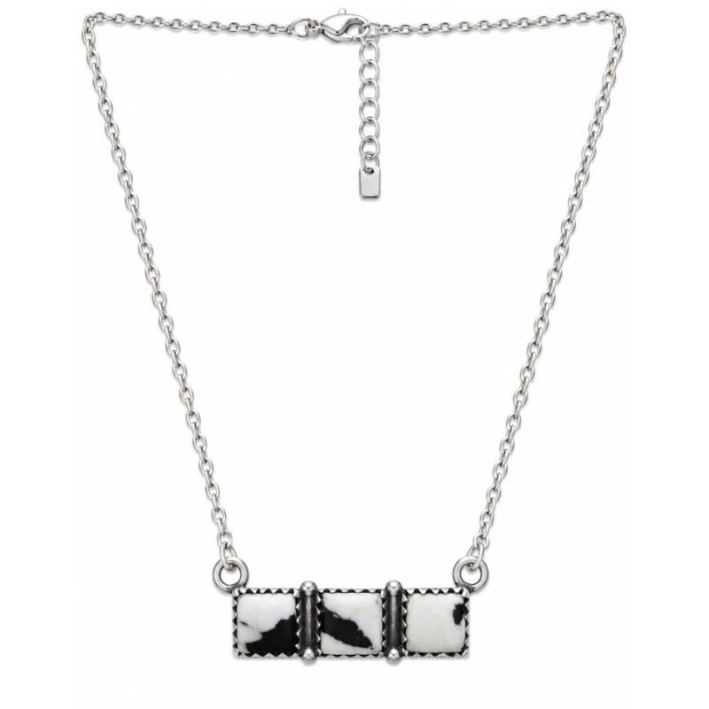 14-16” White Buffalo .925 Sterling Silver Necklace