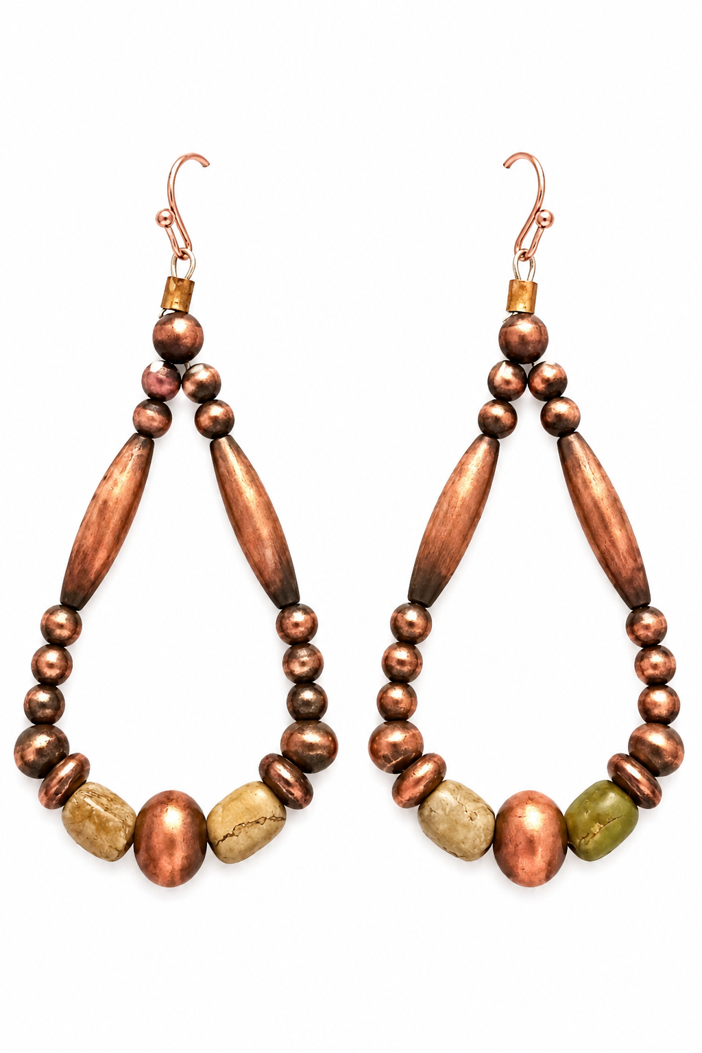 Copper & Natural Stone Earrings