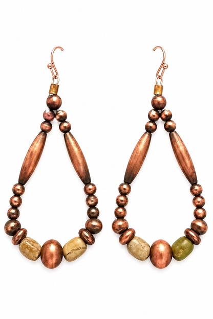 Copper & Natural Stone Earrings