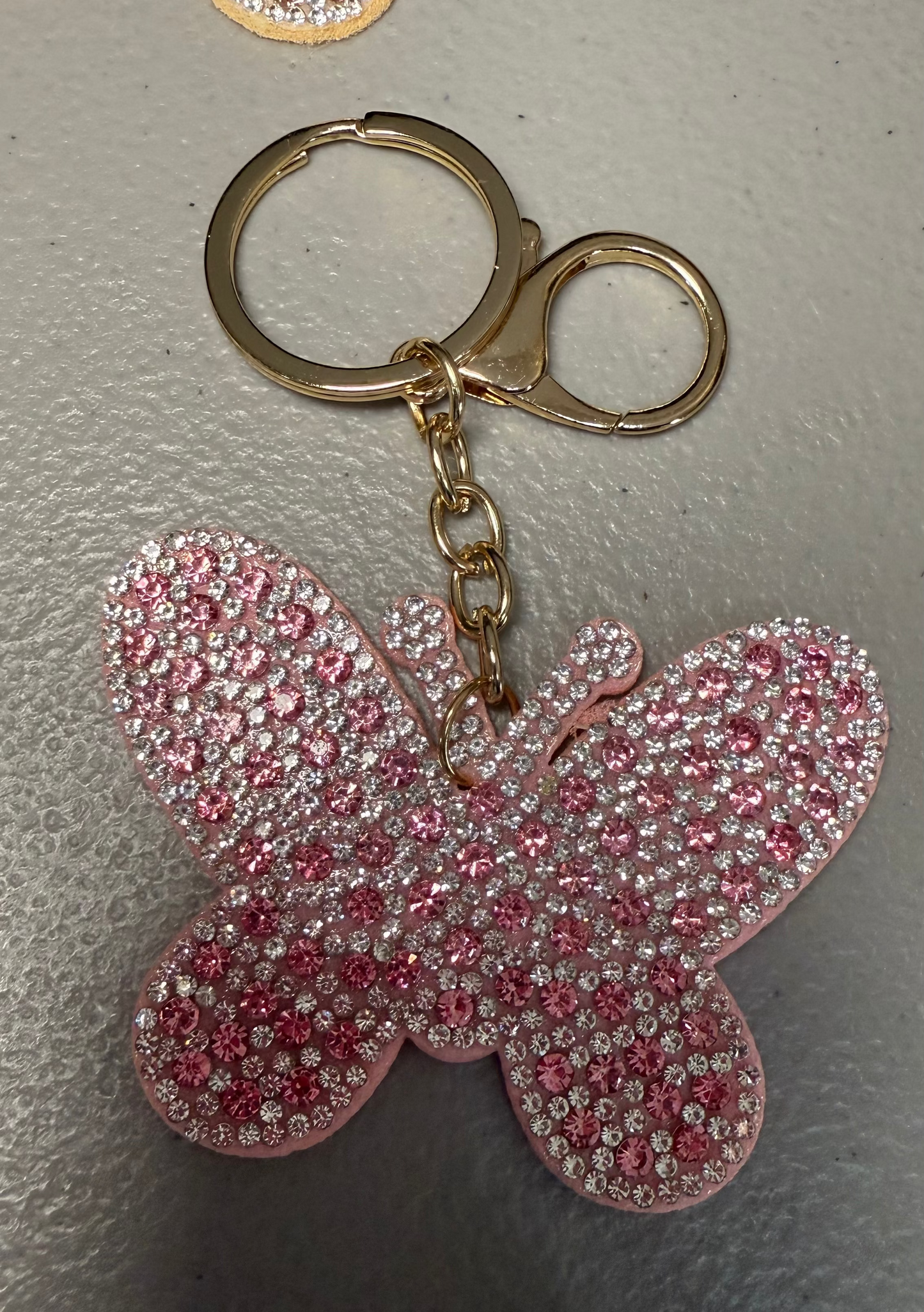 Butterfly Sparkly Bag Charm Keychain