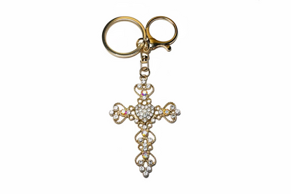Jewel Cross Bag Charm Keychain
