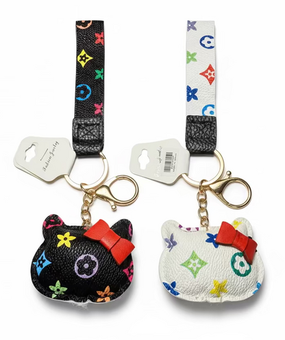 Kitty Cat Sparkly Bag Charm Keychain