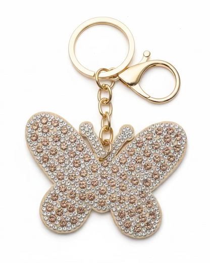 Butterfly Sparkly Bag Charm Keychain