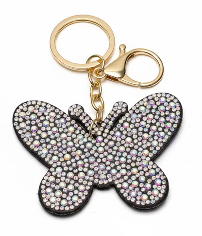 Butterfly Sparkly Bag Charm Keychain