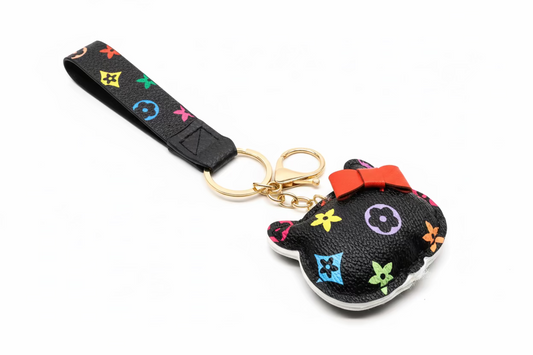 Kitty Cat Sparkly Bag Charm Keychain