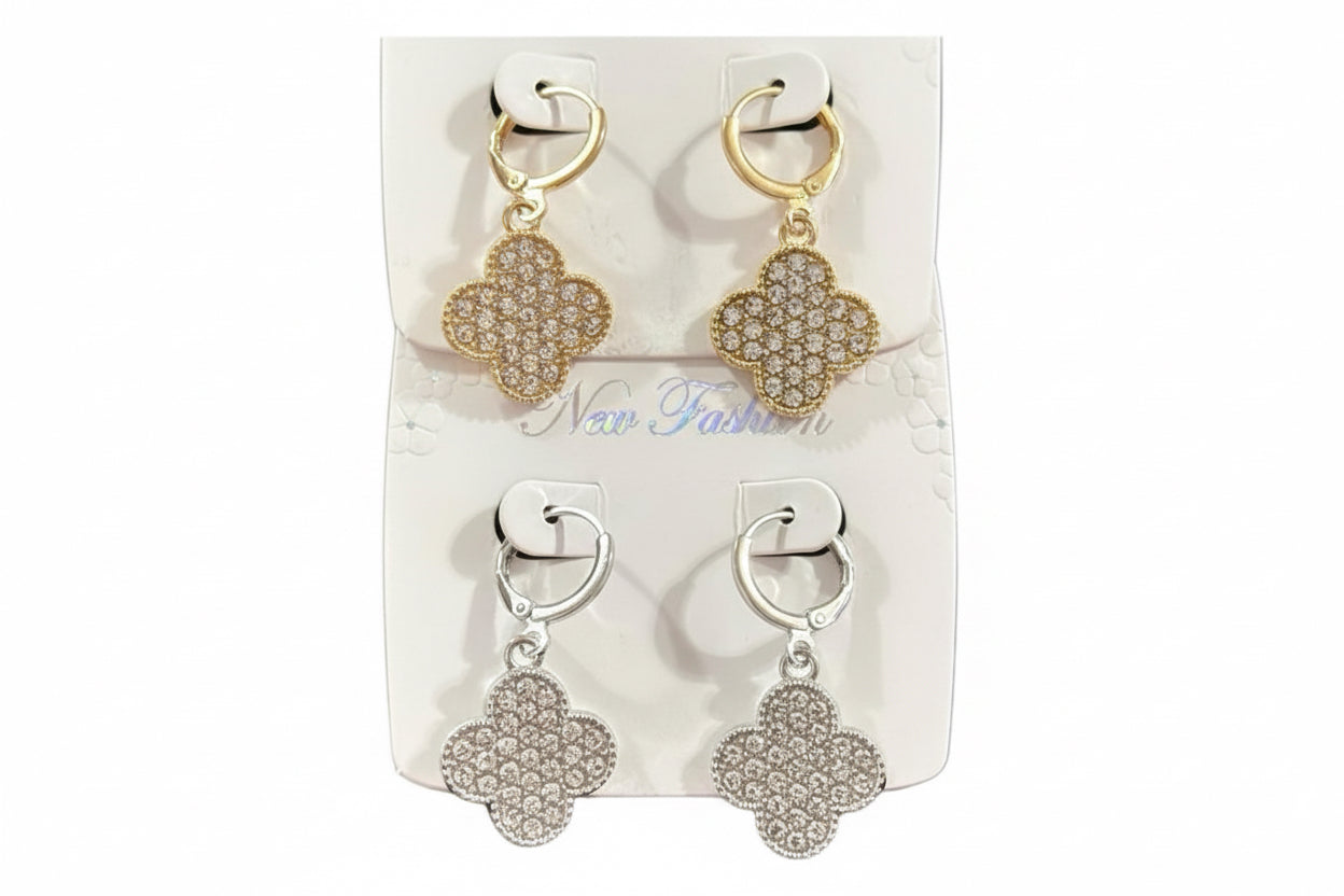 Lucky Clover Dangle Earrings