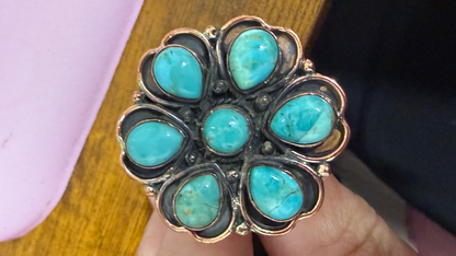 Pure Copper Natural Stone Rings