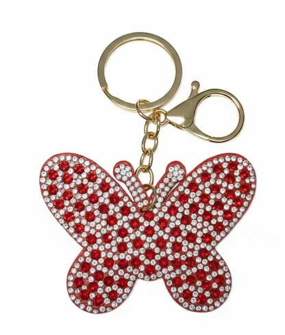 Butterfly Sparkly Bag Charm Keychain
