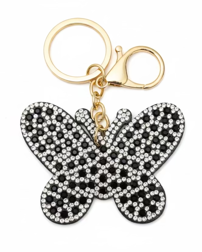 Butterfly Sparkly Bag Charm Keychain