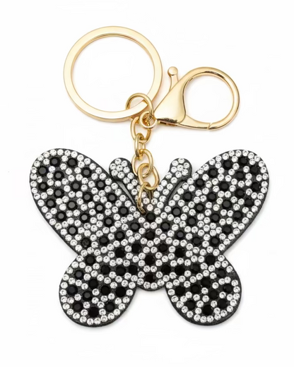 Butterfly Sparkly Bag Charm Keychain