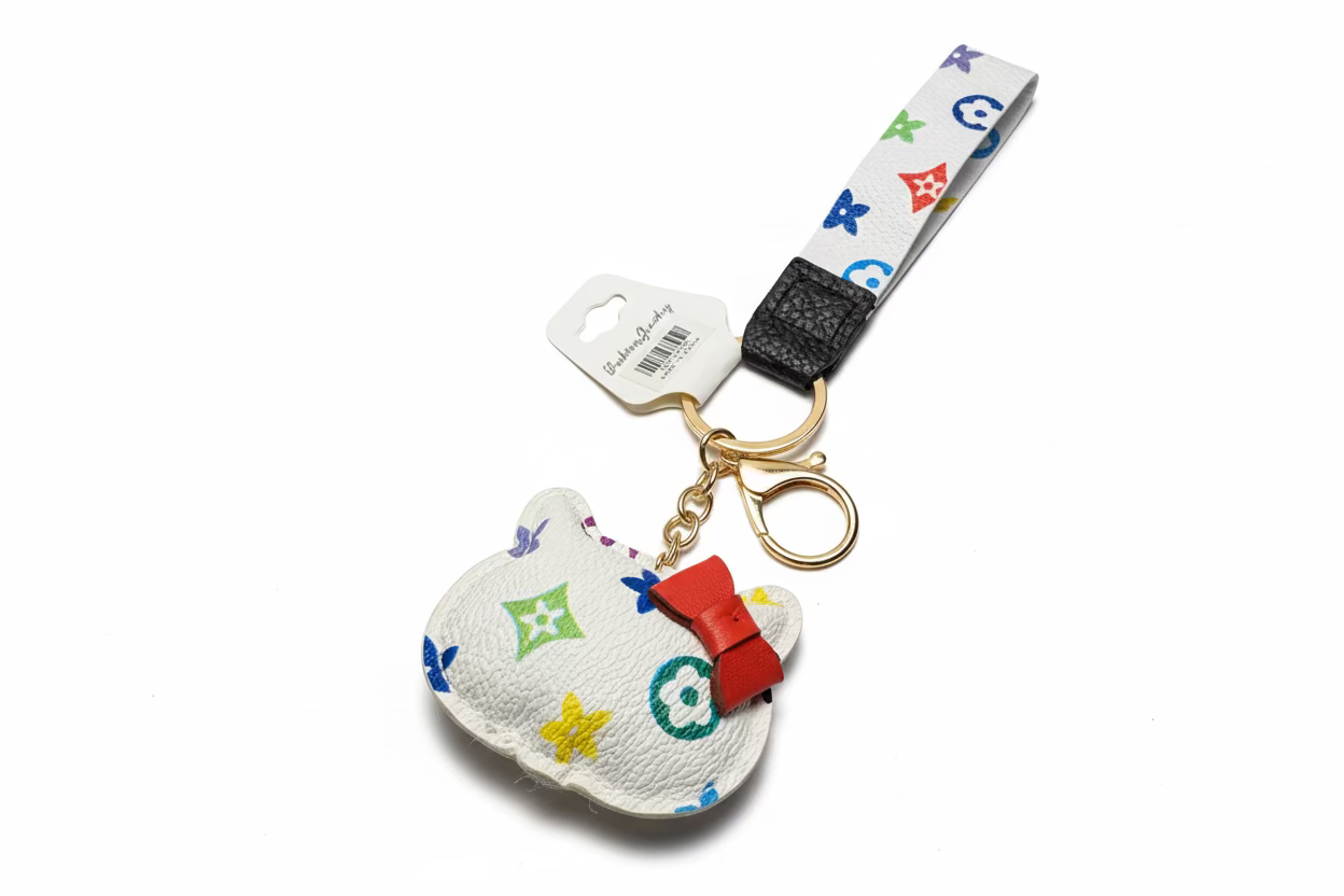 Kitty Cat Sparkly Bag Charm Keychain