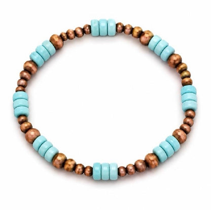 Copper Beaded and Natural Stone Bracelets