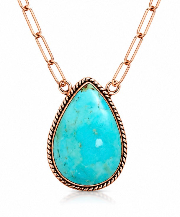 Mojave Turquoise Pure Copper Necklace