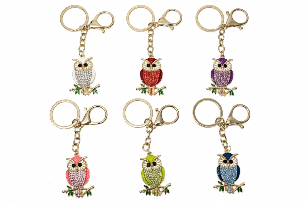 Owl Boho Bag Charm Keychain