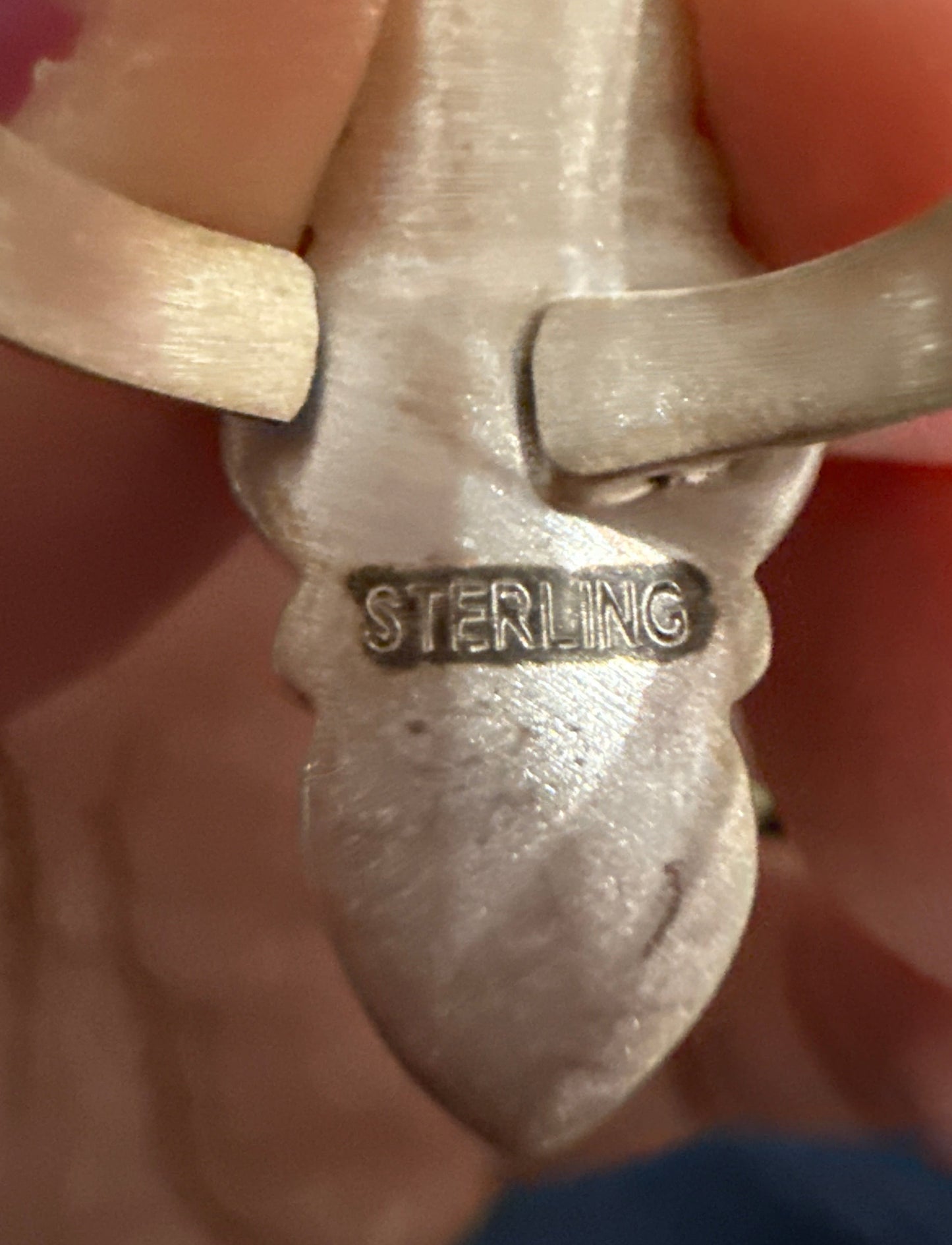 .925 Solid Sterling Silver Pink Conch Shell & Cotton Candy Turquoise Adjustable Ring