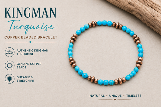 Copper Beaded and Natural Stone Bracelets