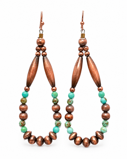 Copper & Natural Stone Earrings