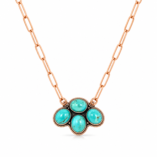 Mojave Turquoise Pure Copper Necklace