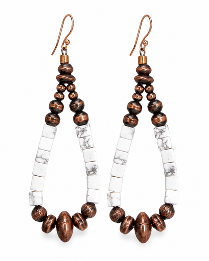 Copper & Natural Stone Earrings