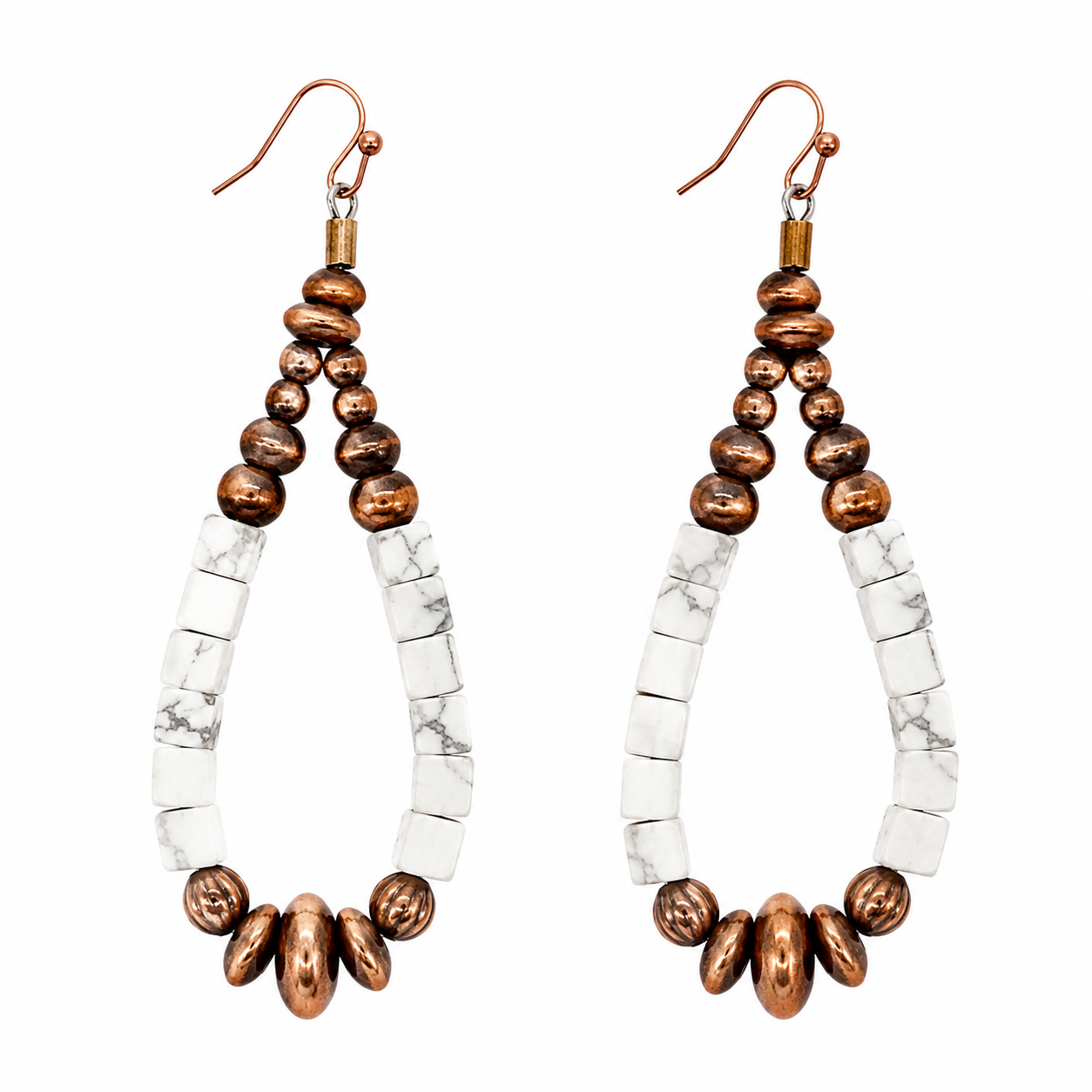Copper & Natural Stone Earrings