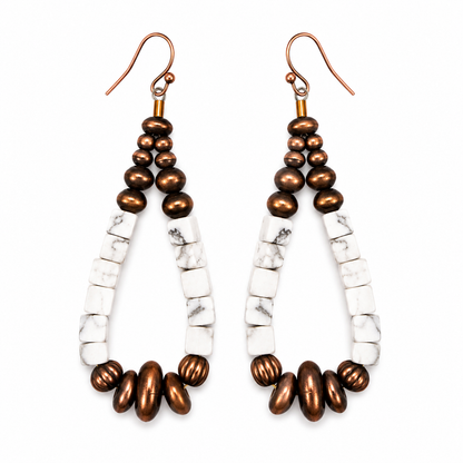 Copper & Natural Stone Earrings